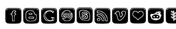 Social Font Icons font preview